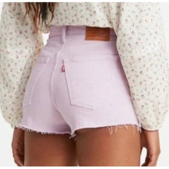 Levi's Womens 30 501 Original Buttonfly  Jean‎ Shorts in Washed Lilac NWT - Picture 1 of 12